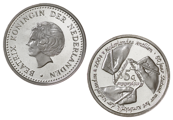 5 Gulden 2004 Koninkrijksstatuut Nederlandse Antillen Proof