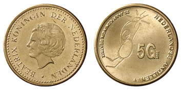 5 Gulden 2005 Jubileum Nederlandse Antillen UNC