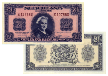 2 1/2 gulden 1945 Wilhelmina II 15-1c