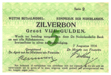 5 gulden 1914 Zilverbon 21-1b