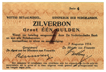 1 gulden 1914 Zilverbon 01-1c