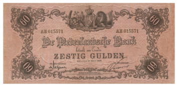 60 gulden 1860 Bankbiljet 106-10b