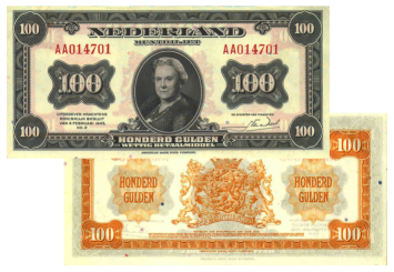 100 gulden 1943 Wilhelmina 118-1