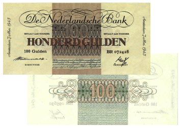 100 gulden 1945 Geldzuivering 119-1a