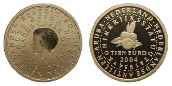 Koninkrijksmunt 10 Euro 2004 goud proof