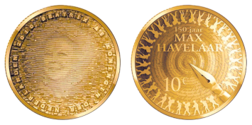 Max Havelaar 10 Euro 2010 herdenkingsmunt goud proof