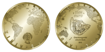 Grachtengordel 10 Euro 2012 herdenkingsmunt goud proof