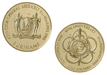 1000 Gulden Assembly Suriname Proof