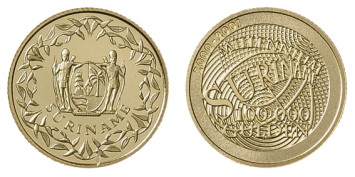 100.000 Gulden 2000 Millennium Suriname Proof
