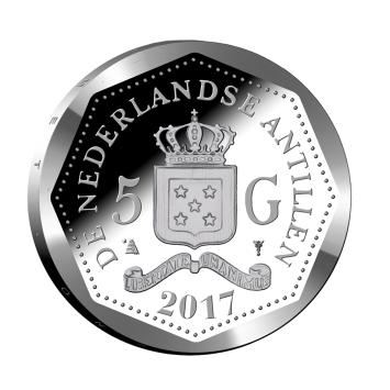 5 Gulden 2017 Rode Kruis Nederlandse Antillen Proof