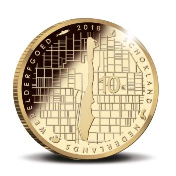 Schokland 10 euro goud 2018 herdenkingsmunt proof