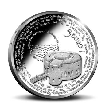 Stelling van Amsterdam 5 euro zilver 2017 herdenkingsmunt proof
