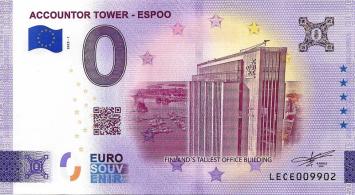 0 Euro biljet Finland 2023 - Accountor Tower-Espoo
