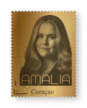 Curacao Gouden postzegel  2023 Amalia