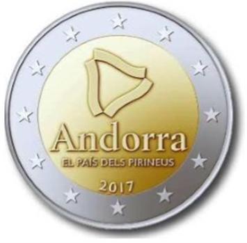 Andorra 2 euro 2017 Pirineus BU coincard