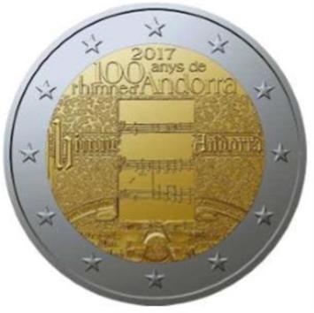 Andorra 2 euro 2017 Volkslied BU coincard