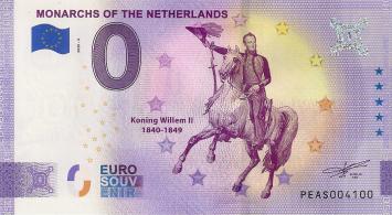 0 Euro biljet Nederland 2020 - Vorsten van Nederland Koning Willem II ANNIVERSARY EDITION