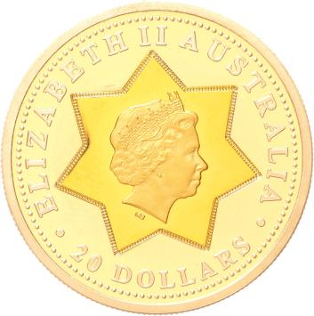 Australia 20 dollars gold and silver 2001