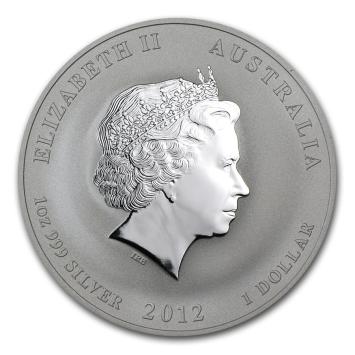 Australië Lunar 2 Draak 2012 (Black-Red) 2012 1 ounce silver