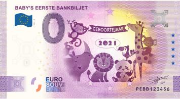 0 Euro biljet Nederland 2021 - Baby's eerste bankbiljet ANNIVERSARY
