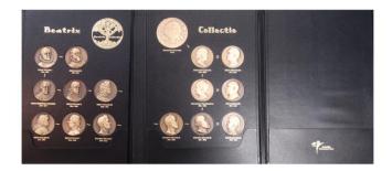 Beatrix reliefpenningen collectie. 16 exemplaren in luxe map