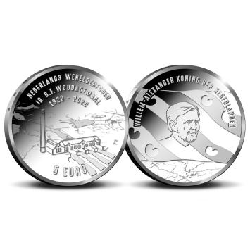 Woudagemaal 5 euro zilver 2020 herdenkingsmunt proof