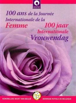 België 2 Euro 2011 100 jaar Internationale Vrouwendag BU in blister