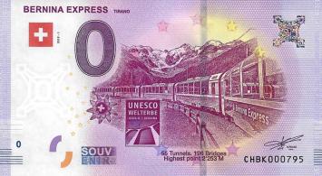 0 Euro biljet Zwitserland 2019 - Bernina Express Tirano
