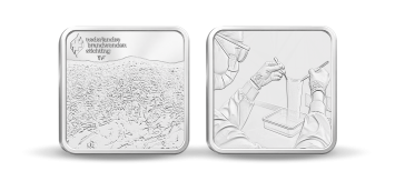 Nederlandse Brandwonden Stichting penning in coincard