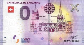 0 Euro biljet Zwitserland 2019 - Cathedrale de Lausanne
