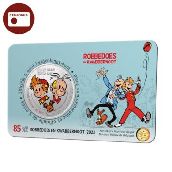 Robbedoes & Kwabbernoot 5 euro België 2023 gekleurd