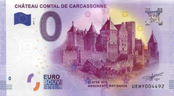 0 Euro biljet Frankrijk 2017 - Chateau comtal de Carcasonne
