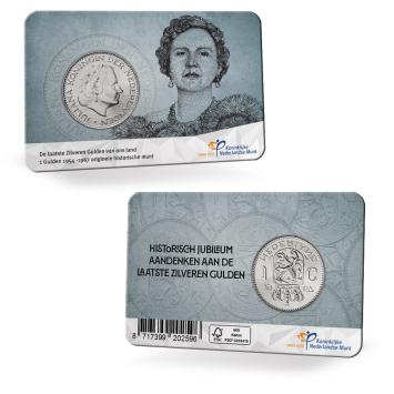 Historische coincard  zilveren gulden Juliana 1954-1967