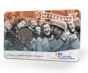 75 jaar Bevrijding '43 zinken cent 2020 Coincard