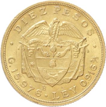 Colombia 10 pesos gold 1924