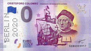 0 Euro biljet Italië 2019 - Cristoforo Colombo Berlin2020