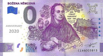 0 Euro biljet Tsjechië 2020 - Bozena Nemcova ANNIVERSARY