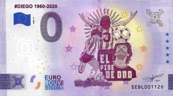 0 Euro biljet Italië 2022 - #Diego 1960-2020