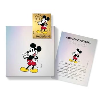 Nederland Gouden postzegel 2023 Mickey Mouse 100 jaar