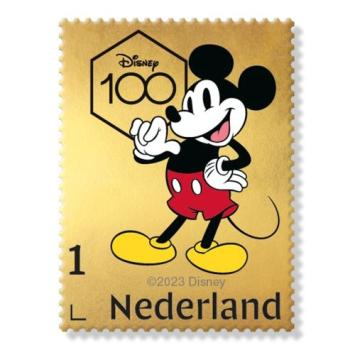 Nederland Gouden postzegel 2023 Mickey Mouse 100 jaar Disney