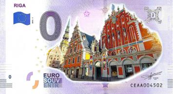 0 Euro biljet Letland 2019 - Riga KLEUR