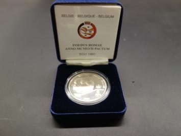 Belgium 5 Ecu 1997 Treaty of Rome silver Proof