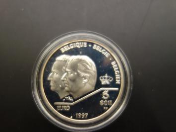 Belgium 5 Ecu 1997 Treaty of Rome silver Proof