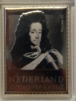 Zilveren Postzegel Willem III Koning en Stadhouder