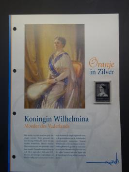 Zilveren Postzegel Koningin Wilhelmina