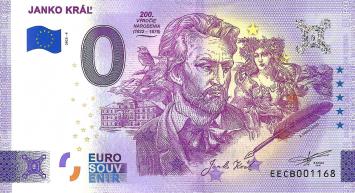 0 Euro biljet Slowakije 2022 - Janko Kral