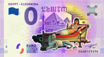 0 Euro biljet Egypte 2019 - Cleopatra KLEUR