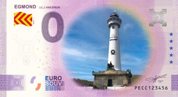 0 Euro biljet Nederland 2023 - Egmond  'J.C.J van Speijk' KLEUR