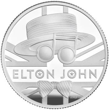 Elton John munt 1 Pound zilver proof 2020 Verenigd Koninkrijk