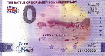 0 Pound biljet Engeland 2024 - The Battle of Normandy 80th anniversary